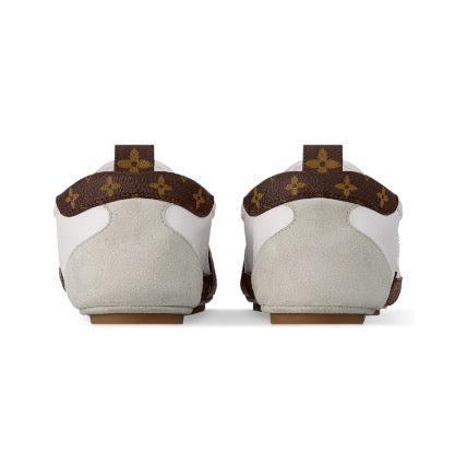 LV Sneakerina White With Brown Monogram