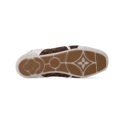 LV Sneakerina White With Brown Monogram