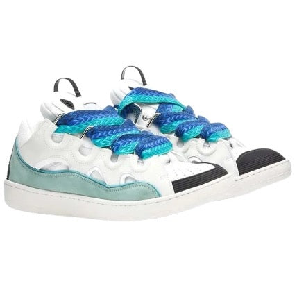 Lanvin Leather Curb – White Blue