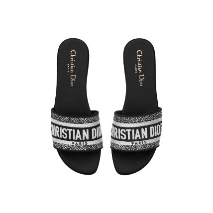 Christian Dior Flat Black Printed Dior