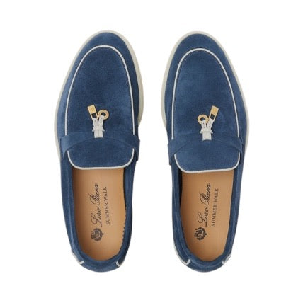 Loropiana Charms Walk Loafer Suede Ocean Heart