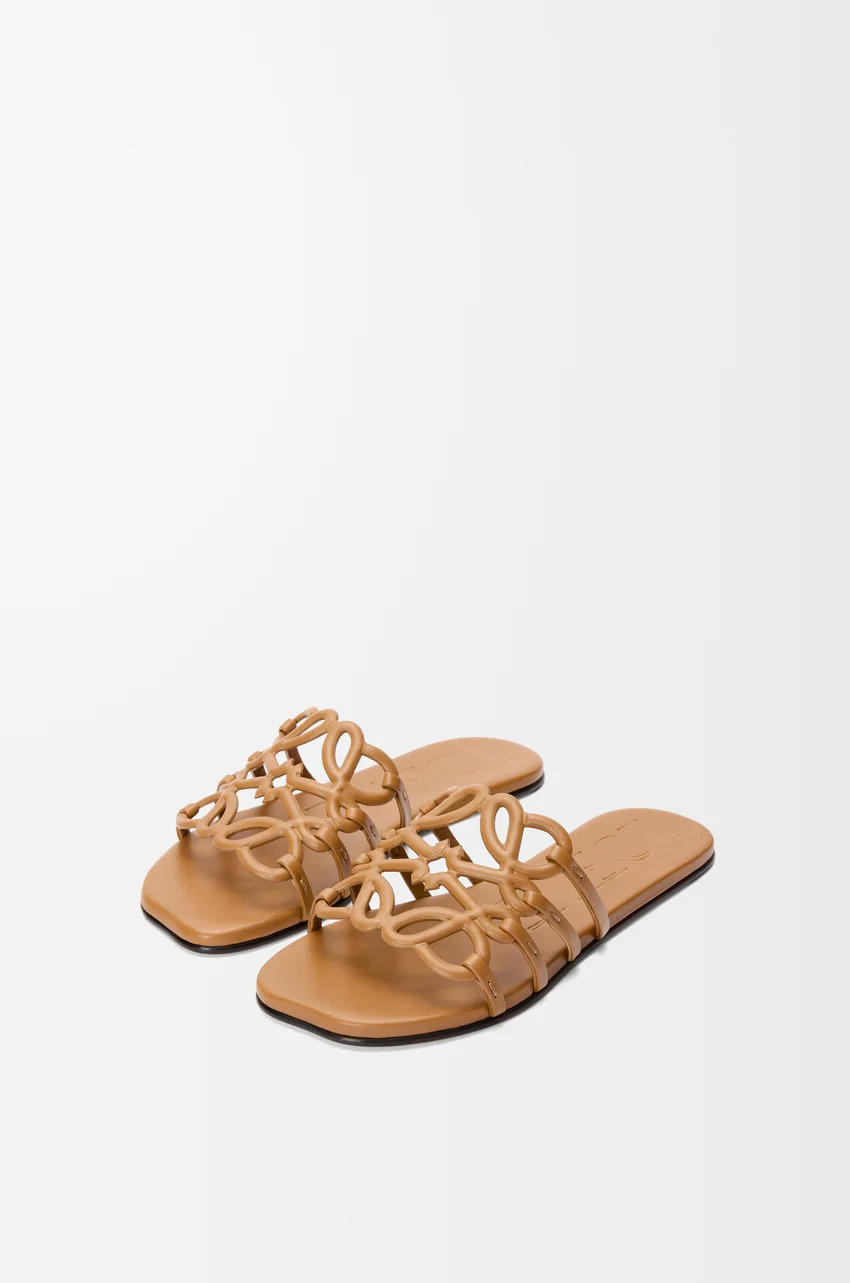 Loewe Slipper Calfskin Camel