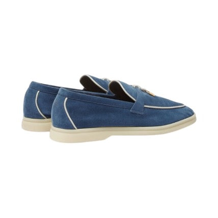 Loropiana Charms Walk Loafer Suede Ocean Heart