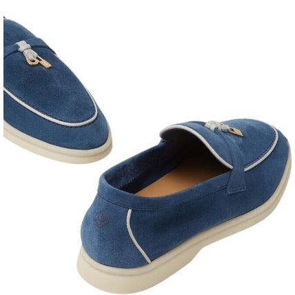 Loropiana Charms Walk Loafer Suede Ocean Heart