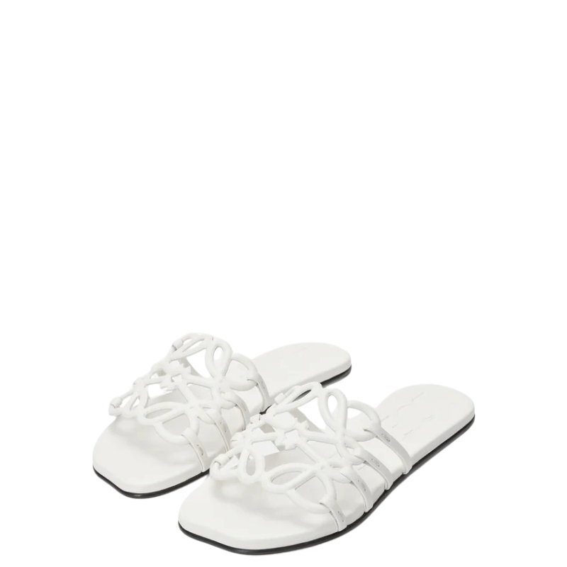 Loewe Slipper Calfskin Anthurium White