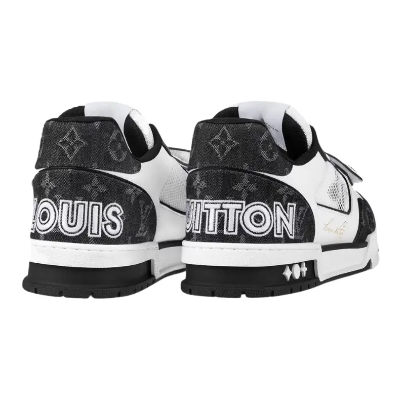 LOUIS VUITTON LV Trainer 'Black White Denim Strap'