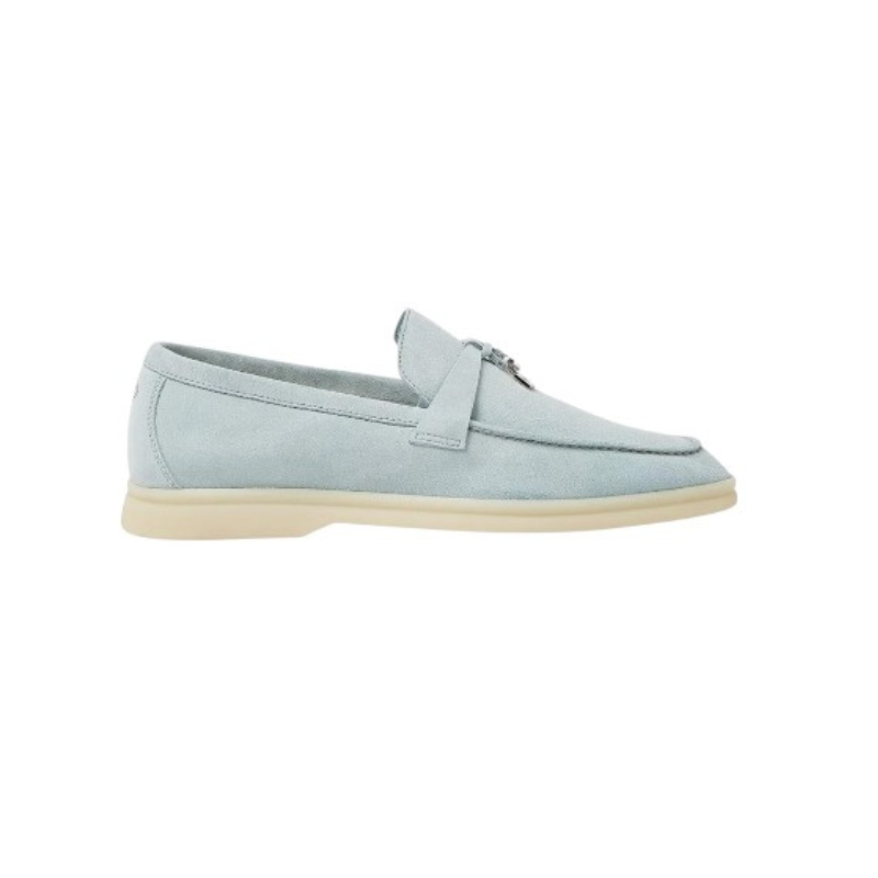 Loro Piana Summer Charms Walk Loafer Suede Spring Waterfall Melange