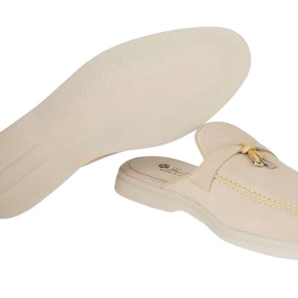 Loro Piana Charms Walk Babouche Loafer Suede Mule