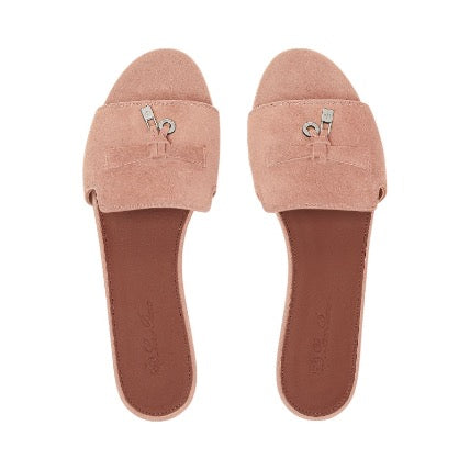 Loropiana Summer Charms Sandal Suede Goatskin Precious Rose