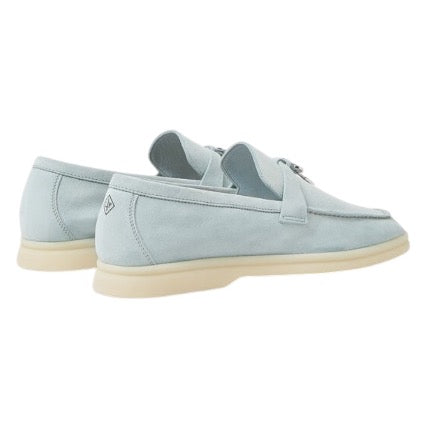 Loro Piana Summer Charms Walk Loafer Suede Spring Waterfall Melange